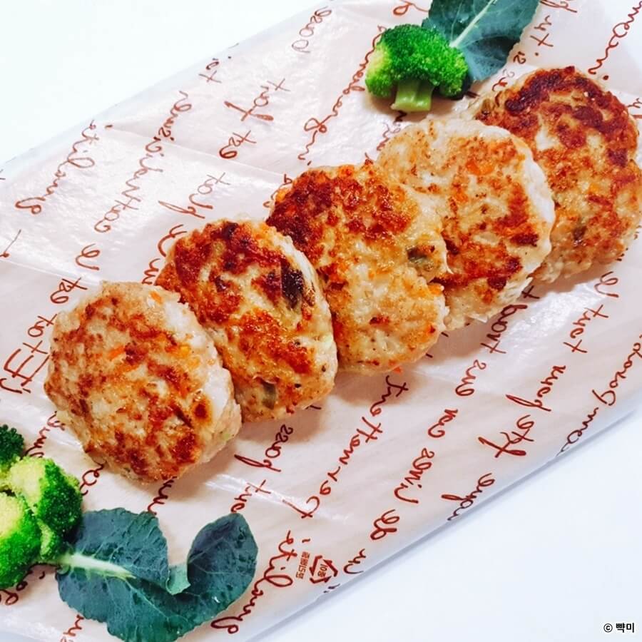 닭가슴살 요리 함박스테이크 떡갈비 만들기 다이어트 레시피