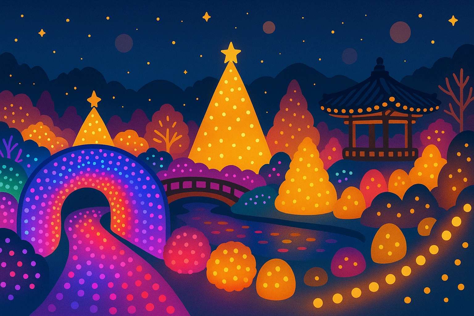 아침고요수목원 오색별빛정원전 완벽 가이드|주차·동선·촬영팁·가족코스