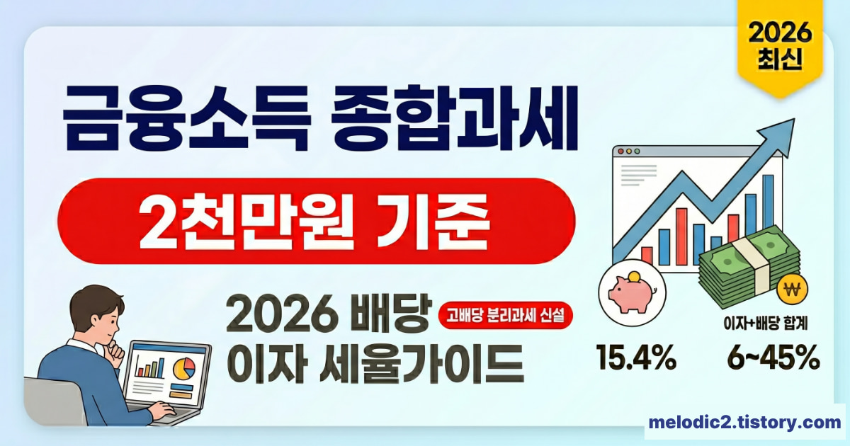 금융소득 종합과세 2026 2천만원 기준 이자 배당 건강보험료