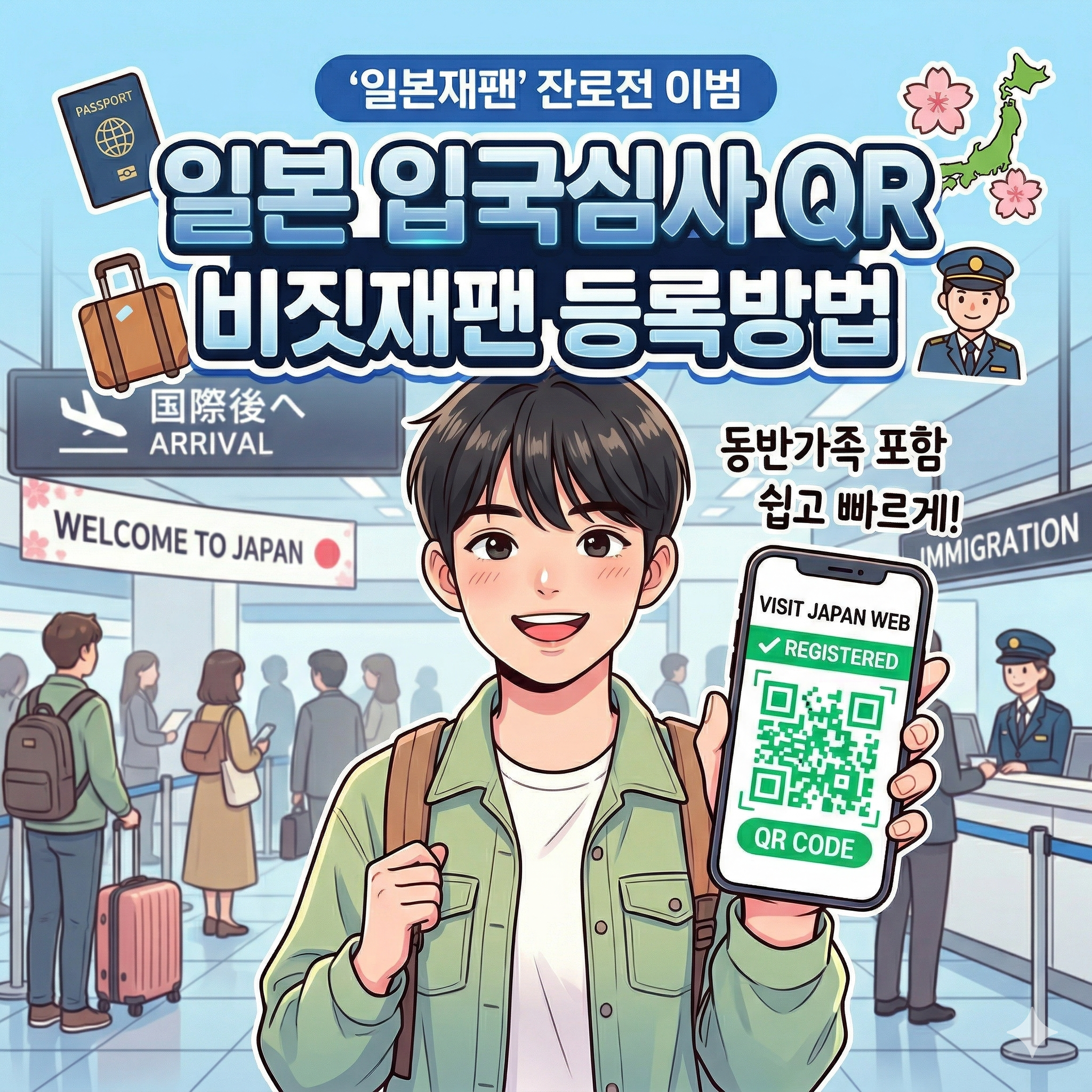 일본 입국심사 QR 비짓재팬 등록방법 비자 입국심사 주의사항