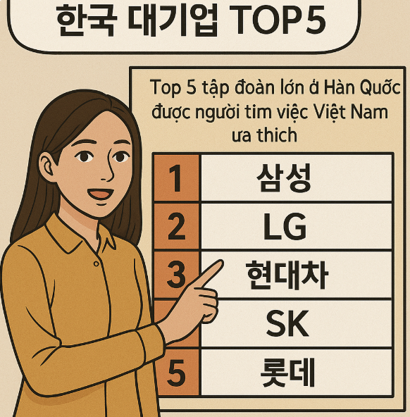 베트남 취준생이 선호하는 한국 대기업 TOP5