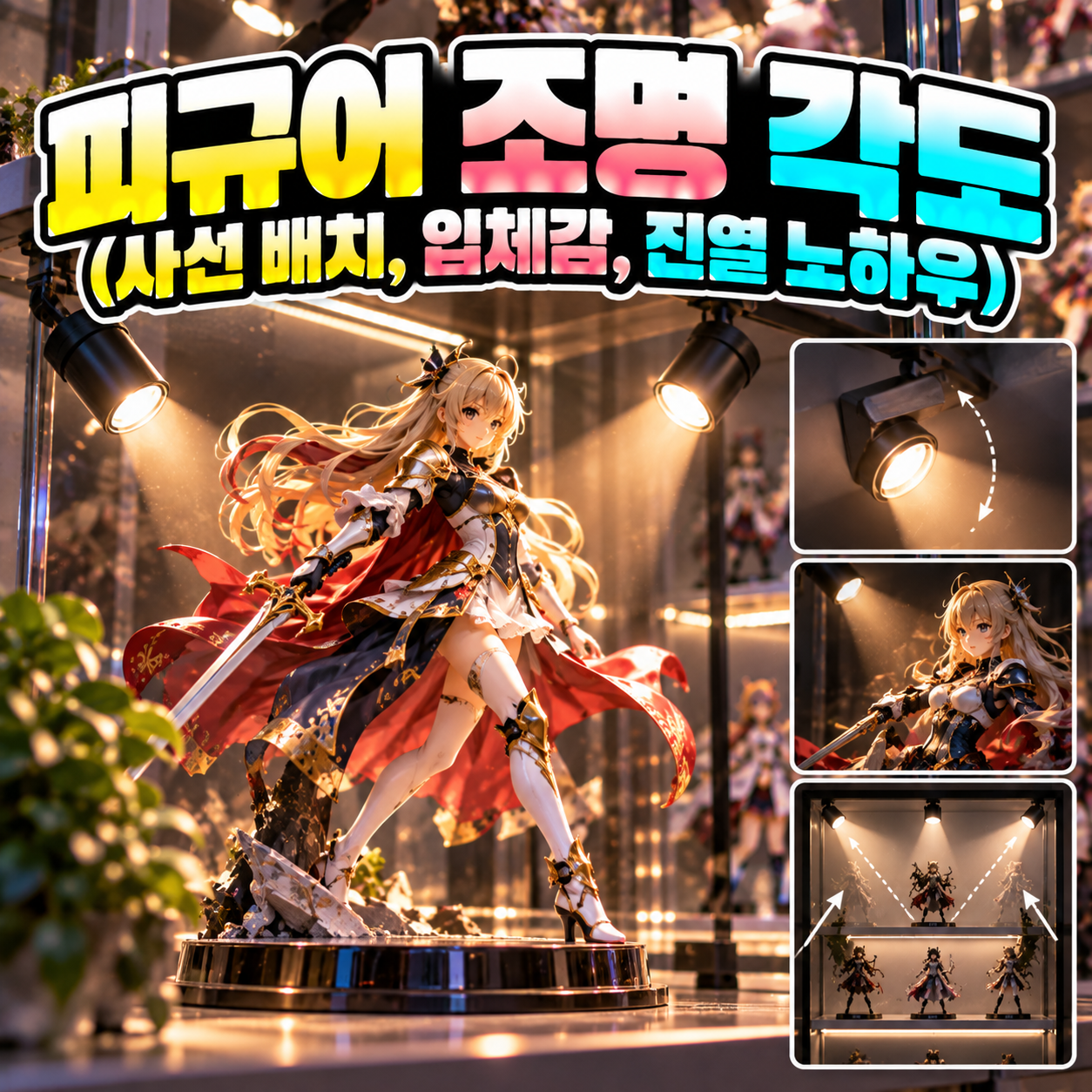 피규어 조명 각도