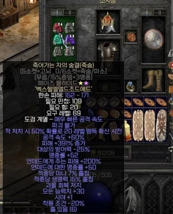 디아2 고뇌올으뜸 패이즈 고뇌 세팅 팁 효율_21