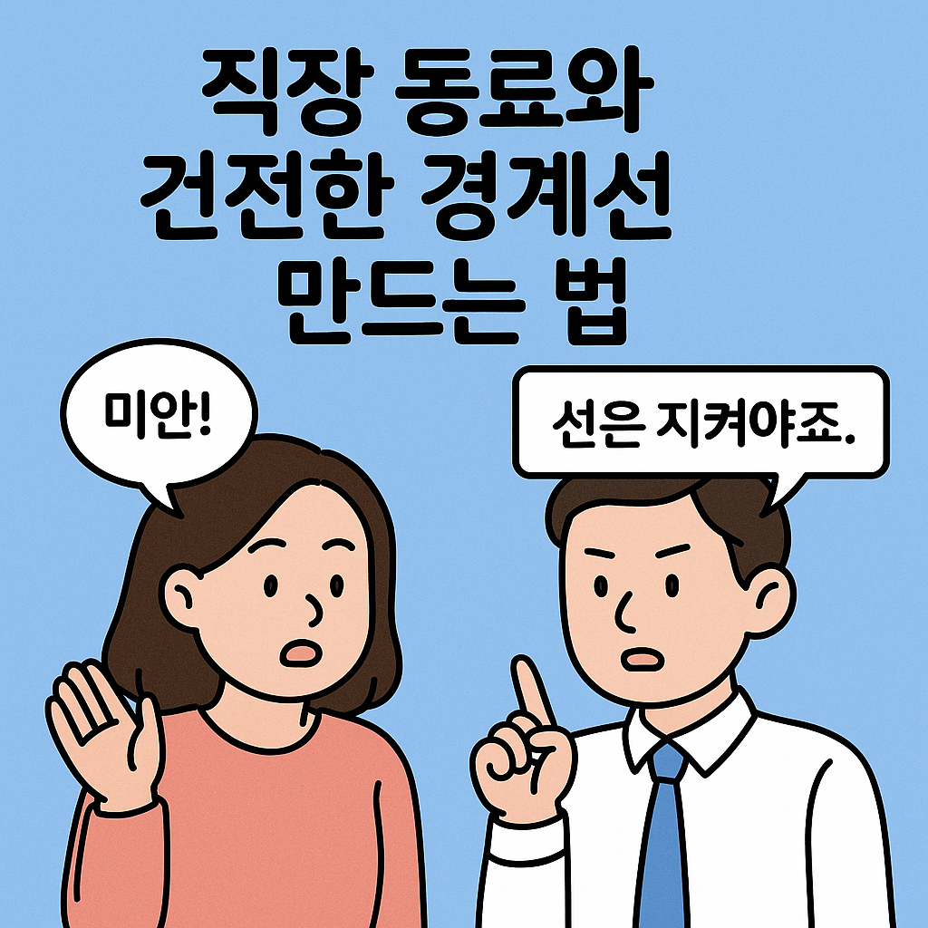직장 동료와 건전한 경계선 만드는 법