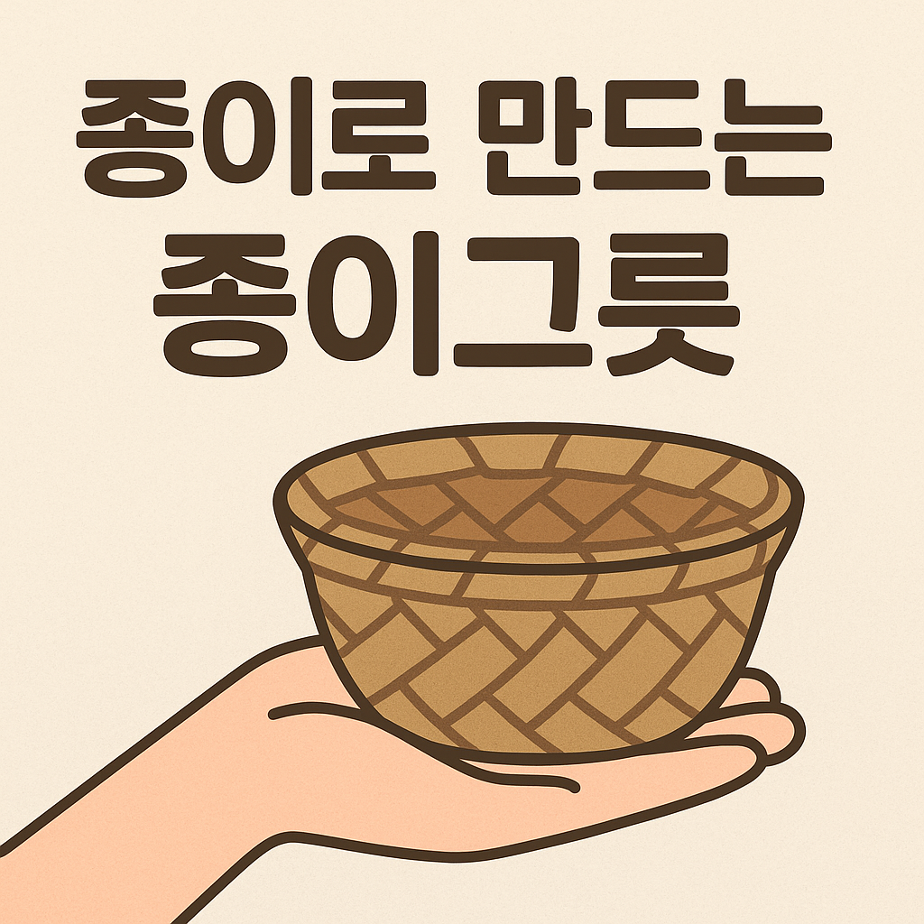 종이로 만드는 종이 그릇 – 손끝에서 시작되는 지구 사랑(업사이클링)