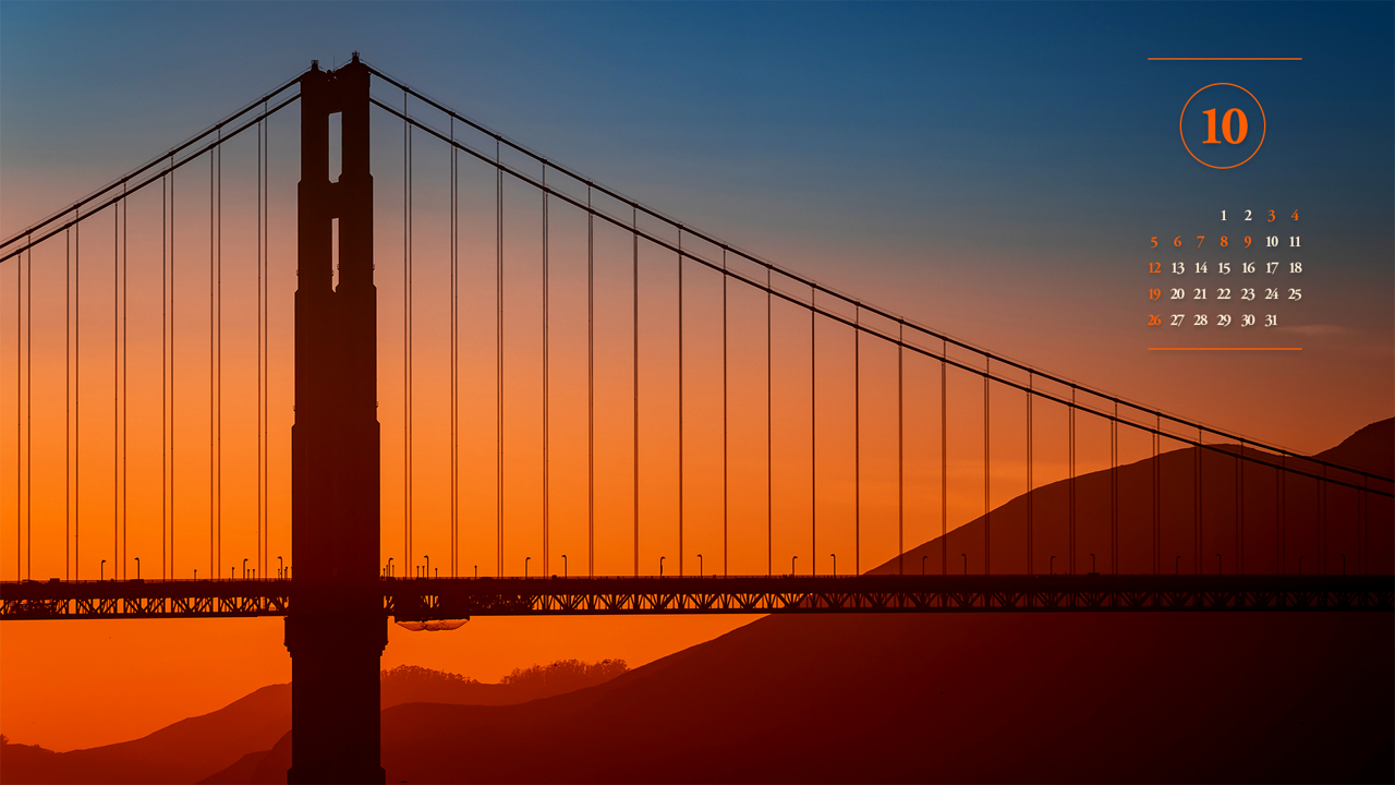 08 다리와 노을 A - 2025년10월 노트북배경화면