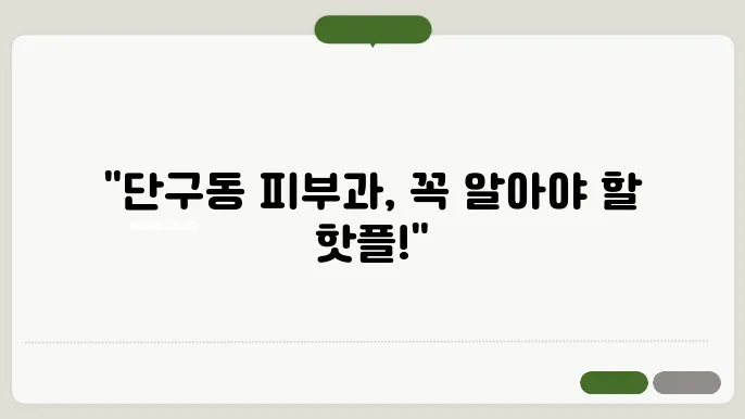 원주 단구동 피부과 병원 추천 TOP 5