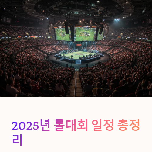 2025년 롤대회 일정 총정리