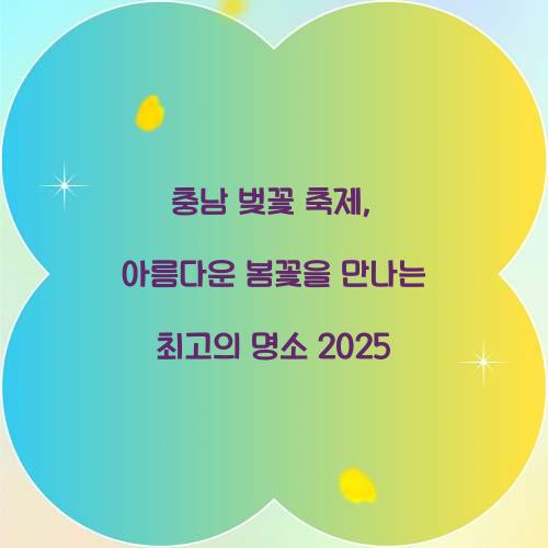 충남 벚꽃 축제
