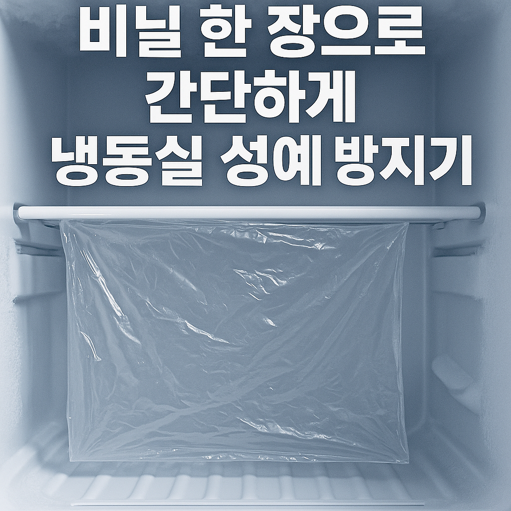 비닐 한 장으로 간단하게 냉동실 성에 방지하기