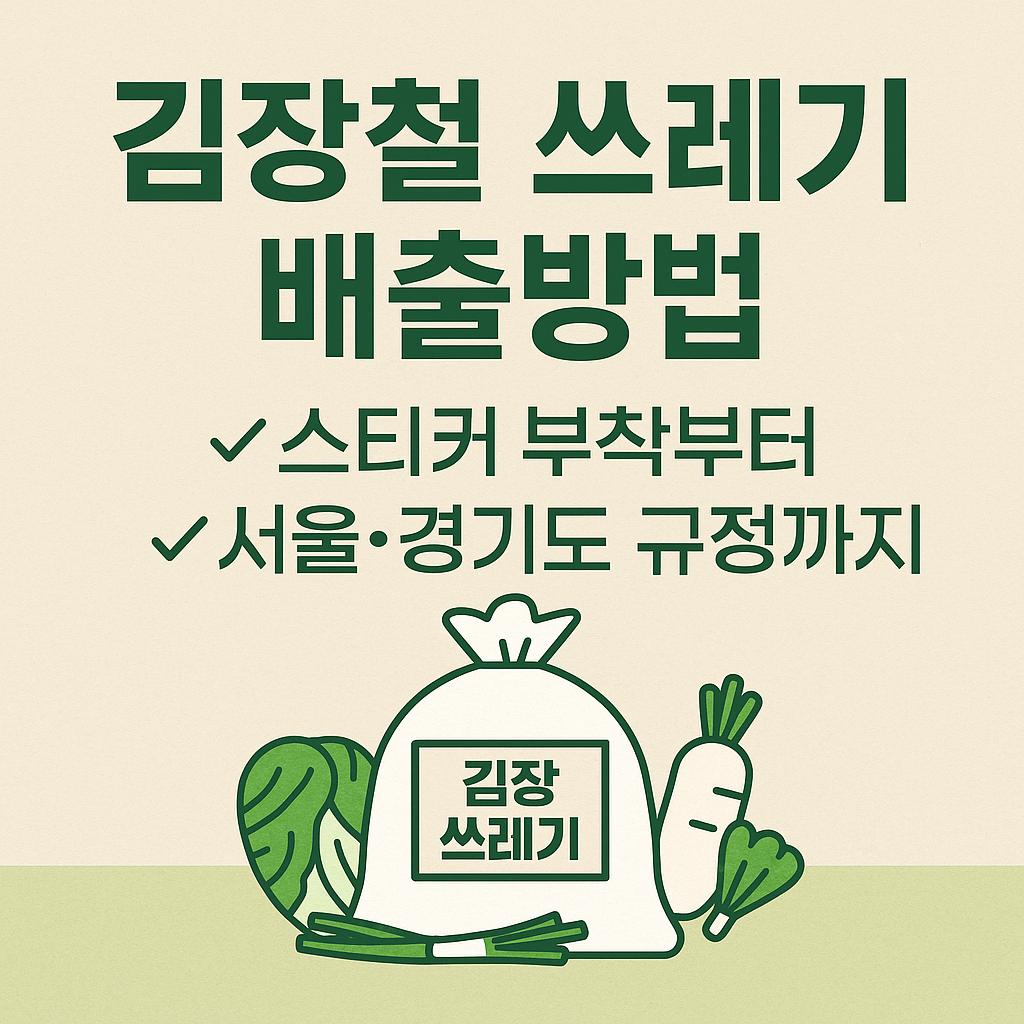 김장쓰레기 배출방법