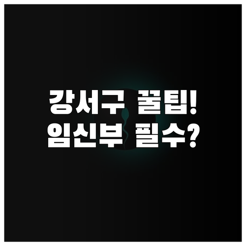 강서구 임신부 가사돌봄서비스 2025..