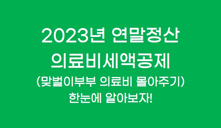 의료비연말정산
