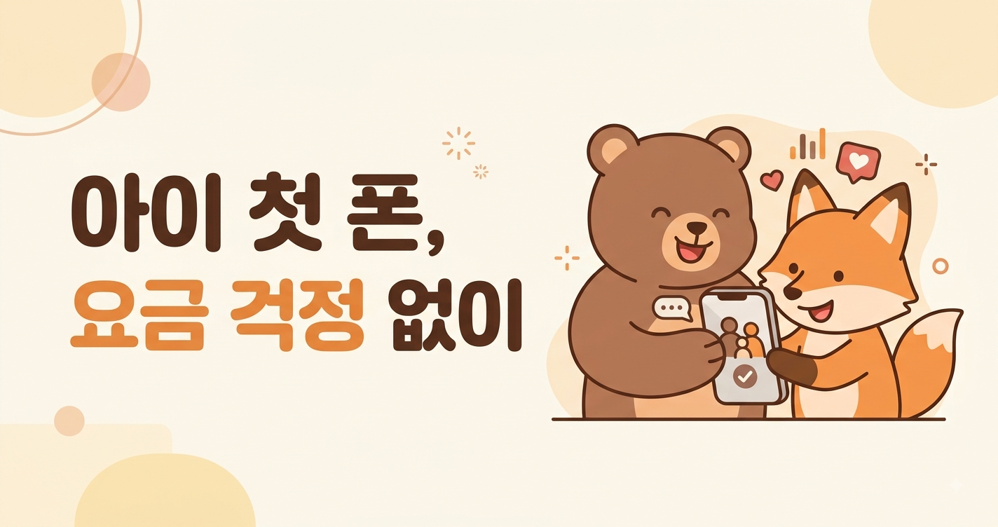 초등학생 자녀 첫 폰, 요금 걱정 없는 무약정 선불폰은 어떨까요