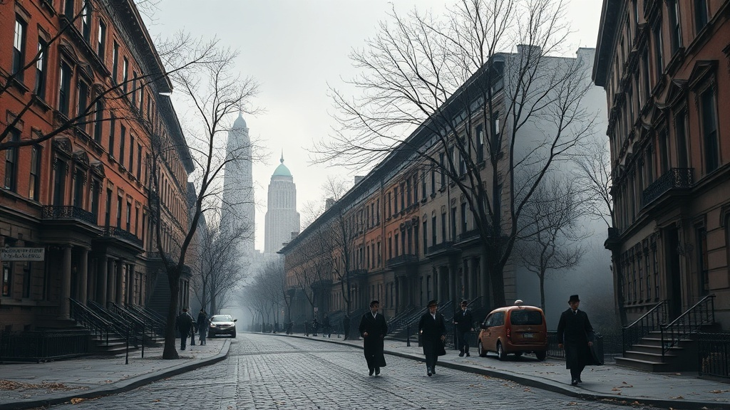 드보르작 신세계교향곡 해설과 감상평: 미국 이민자들의 어둡고 고독한 도심속에서의 생할 이미지( AI 생성)