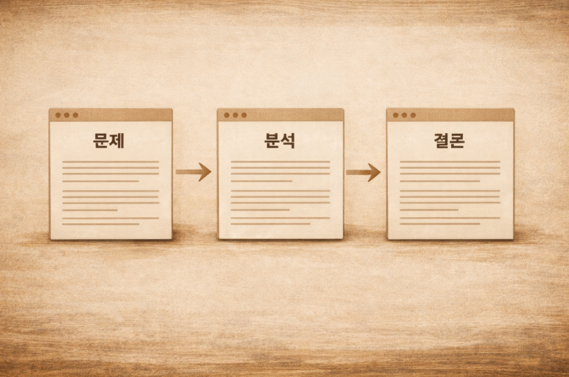 콘텐츠 시리즈 흐름도 문제 분석 결론