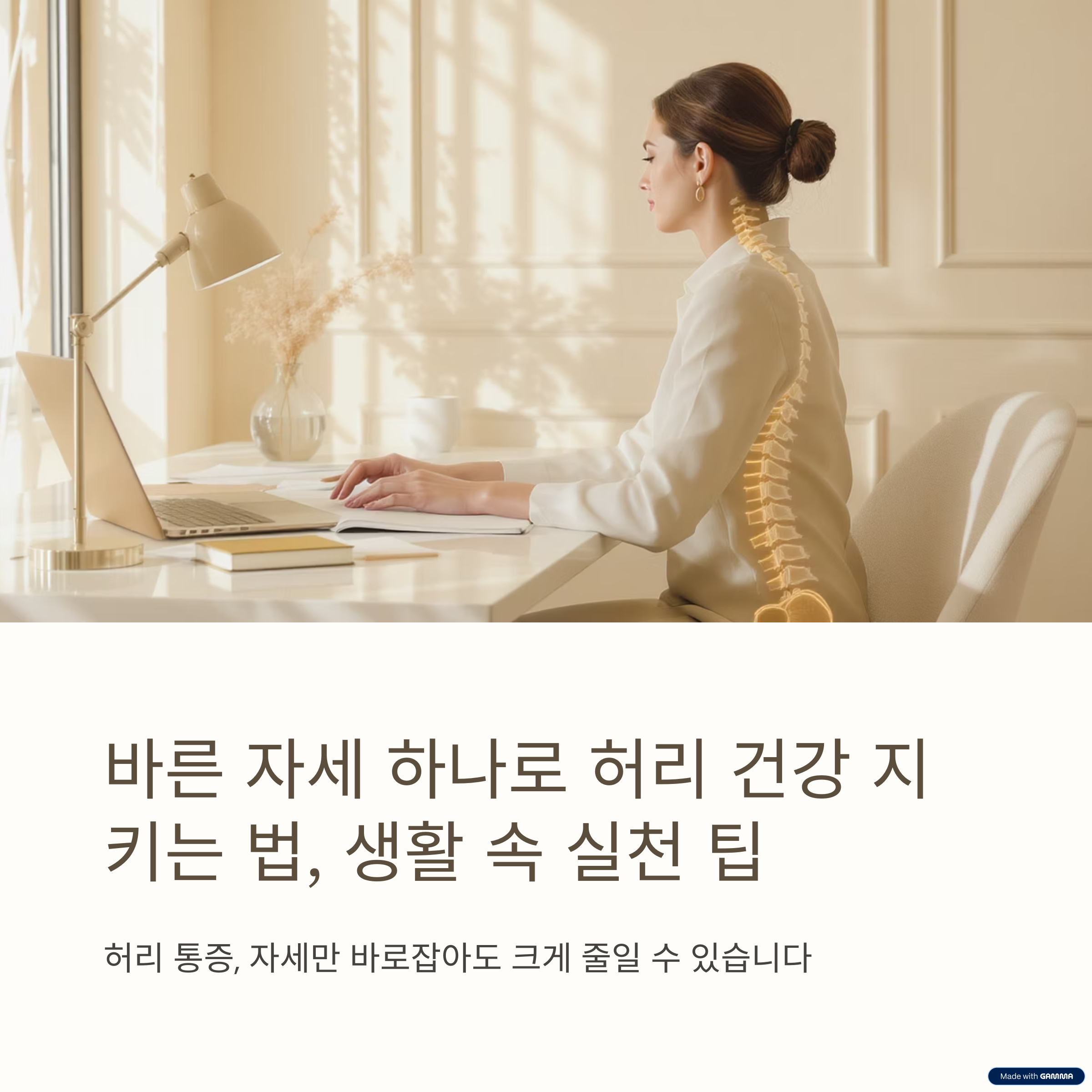바른 자세 하나로 허리 건강 지키는 법, 생활 속 실천 팁