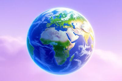 우주에서 본 똥그란 지구모습