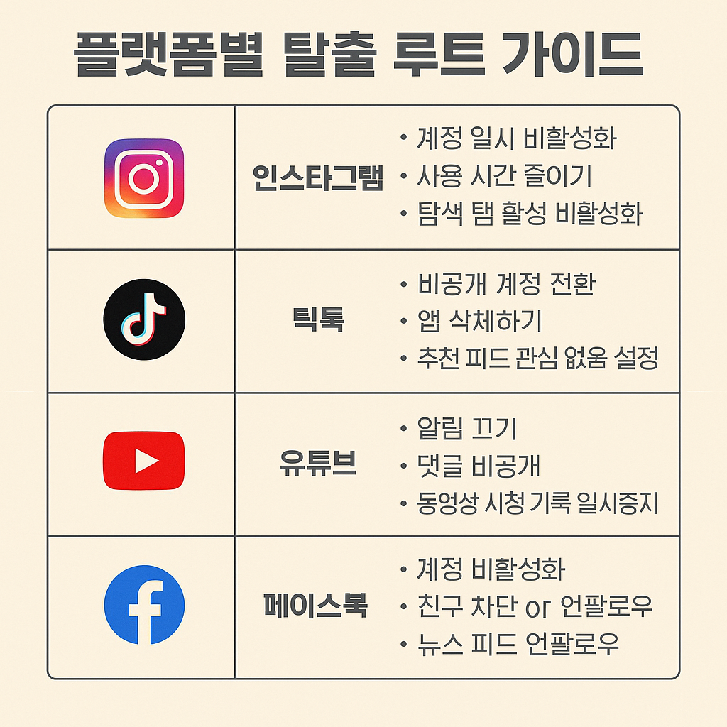 SNS 계정 일시 비활성화