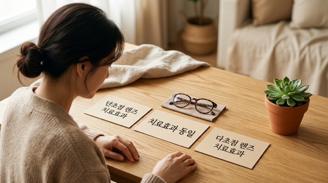 다초점 단초점 치료효과 동일