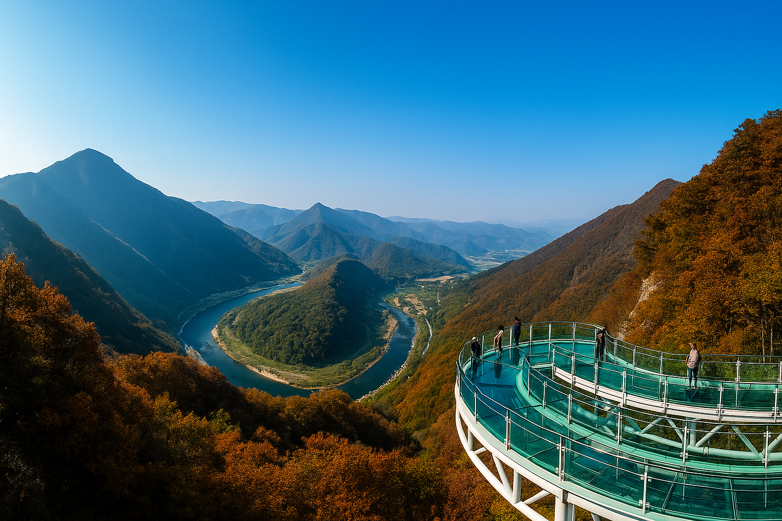 정선 병방치 스카이워크 전경