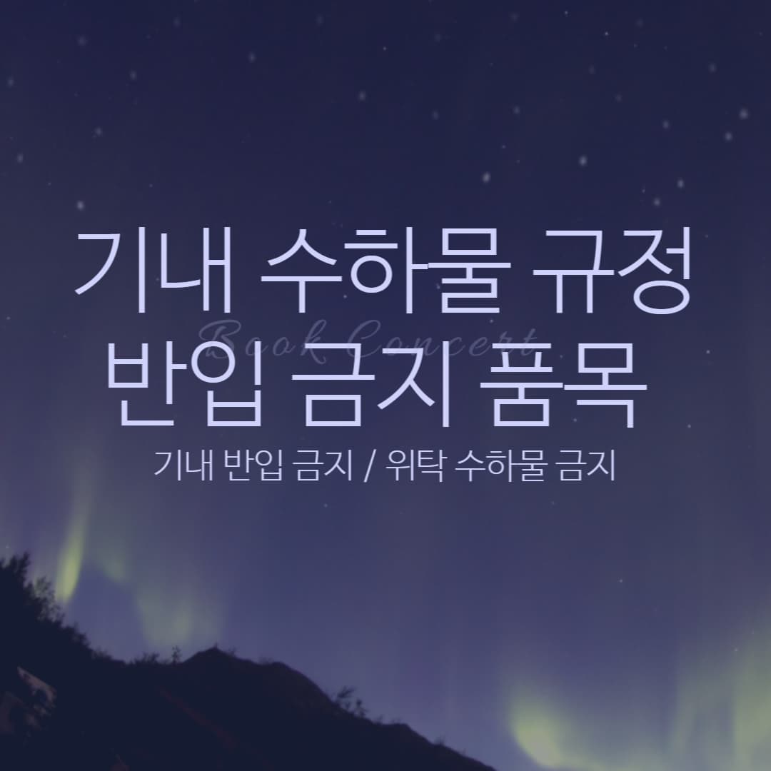 기내-수하물-규정과-기내-반입-금지-품목-및-위탁수하물-금지품목