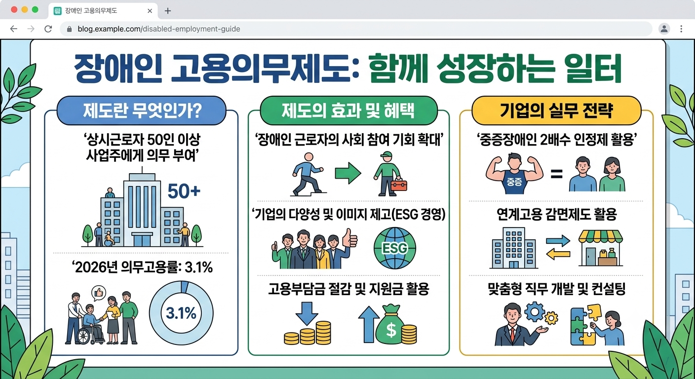 장애인의무고용제도 안내 그림