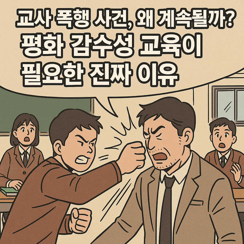 교사 폭행 사건, 평화 감수성 교육이 필요한 진짜 이유
