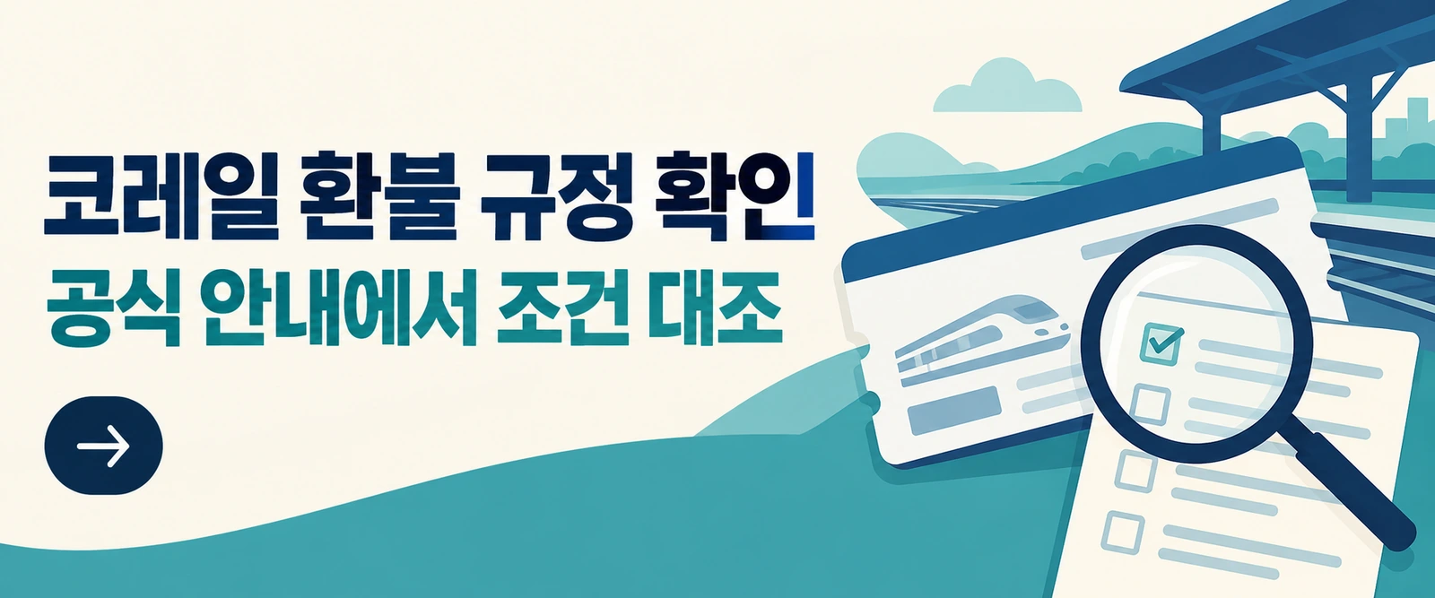코레일 기차표 예매 후 일정이 바뀌었을 때, 변경·취소·환불 확인 순서