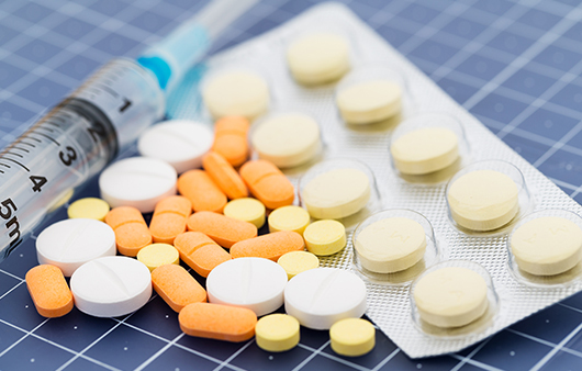 여러가지 약들 사진