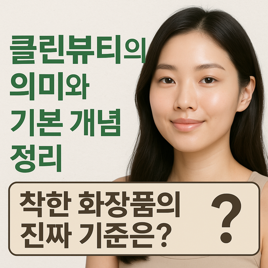 클린뷰티의 의미와 기본 개념 정리