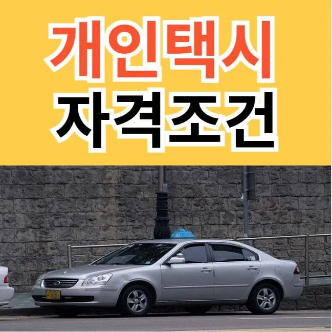 개인택시 자격조건