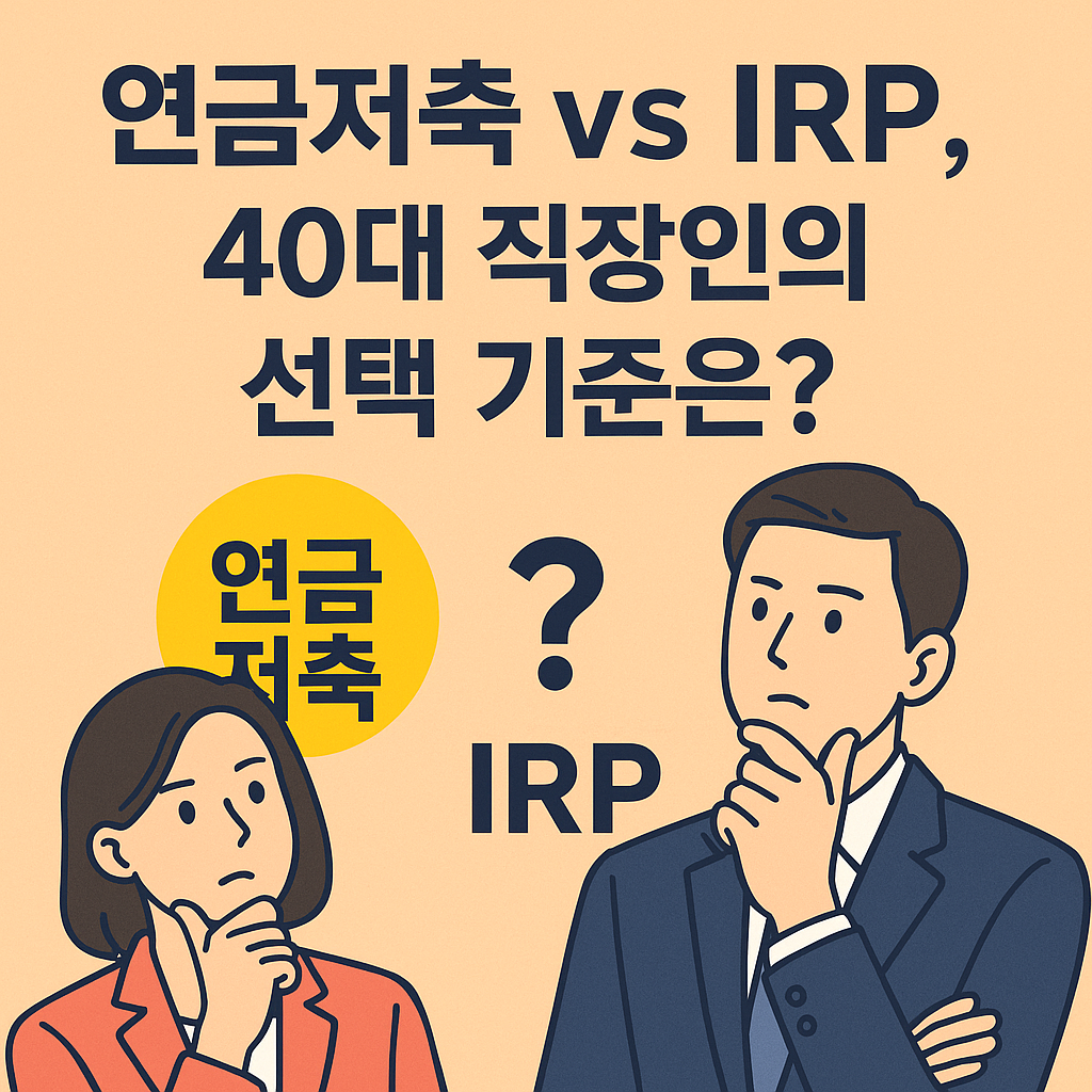 연금저축 vs IRP, 40대 직장인의 선택 기준은?