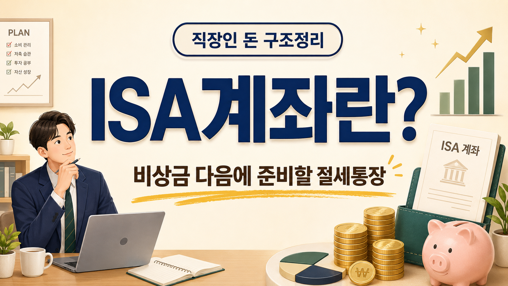 직장인을 위한 ISA계좌 개념과 절세 혜택을 정리한 대표 이미지