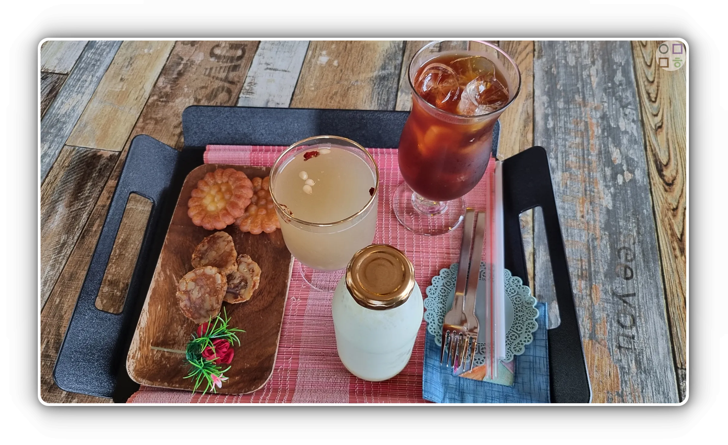 뜰안-호두말이-곶감-약과-식혜-애플망고우유