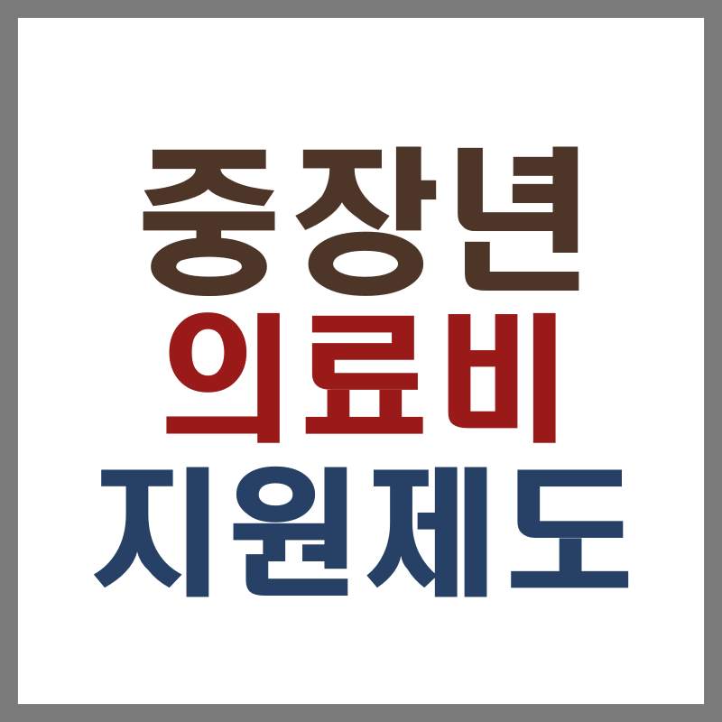 중장년 의료비 지원제도
