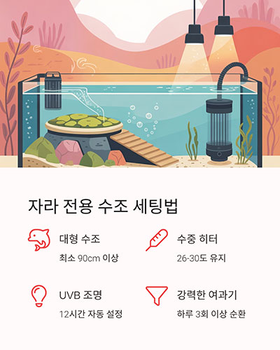 전용 수조, 이렇게 세팅하세요