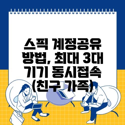 스픽 계정공유 방법, 최대 3대 기기 동시접속 (친구 가족)
