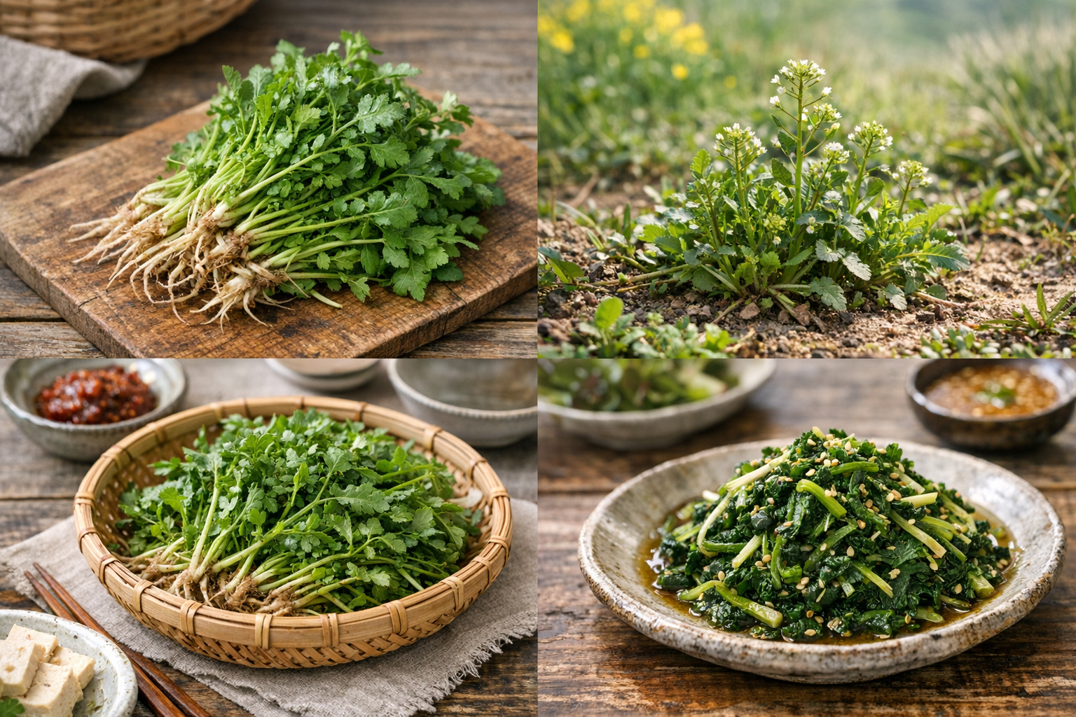 봄 제철 음식 냉이 이미지