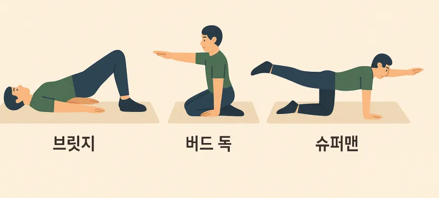 허리 근육통 빨리 푸는 법