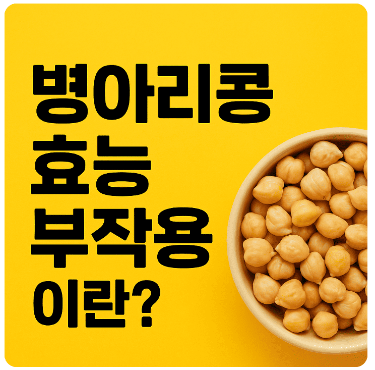 병아리콩 효능 부작용