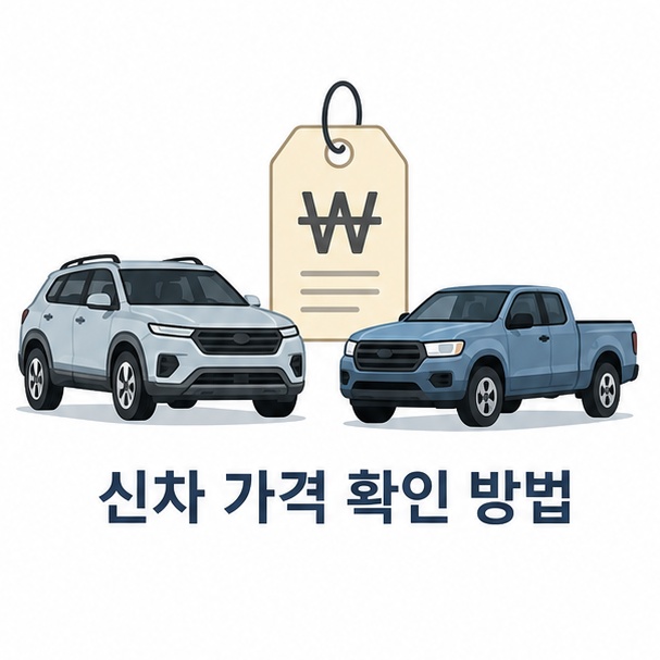 쌍용자동차 신차 가격 확인 방법