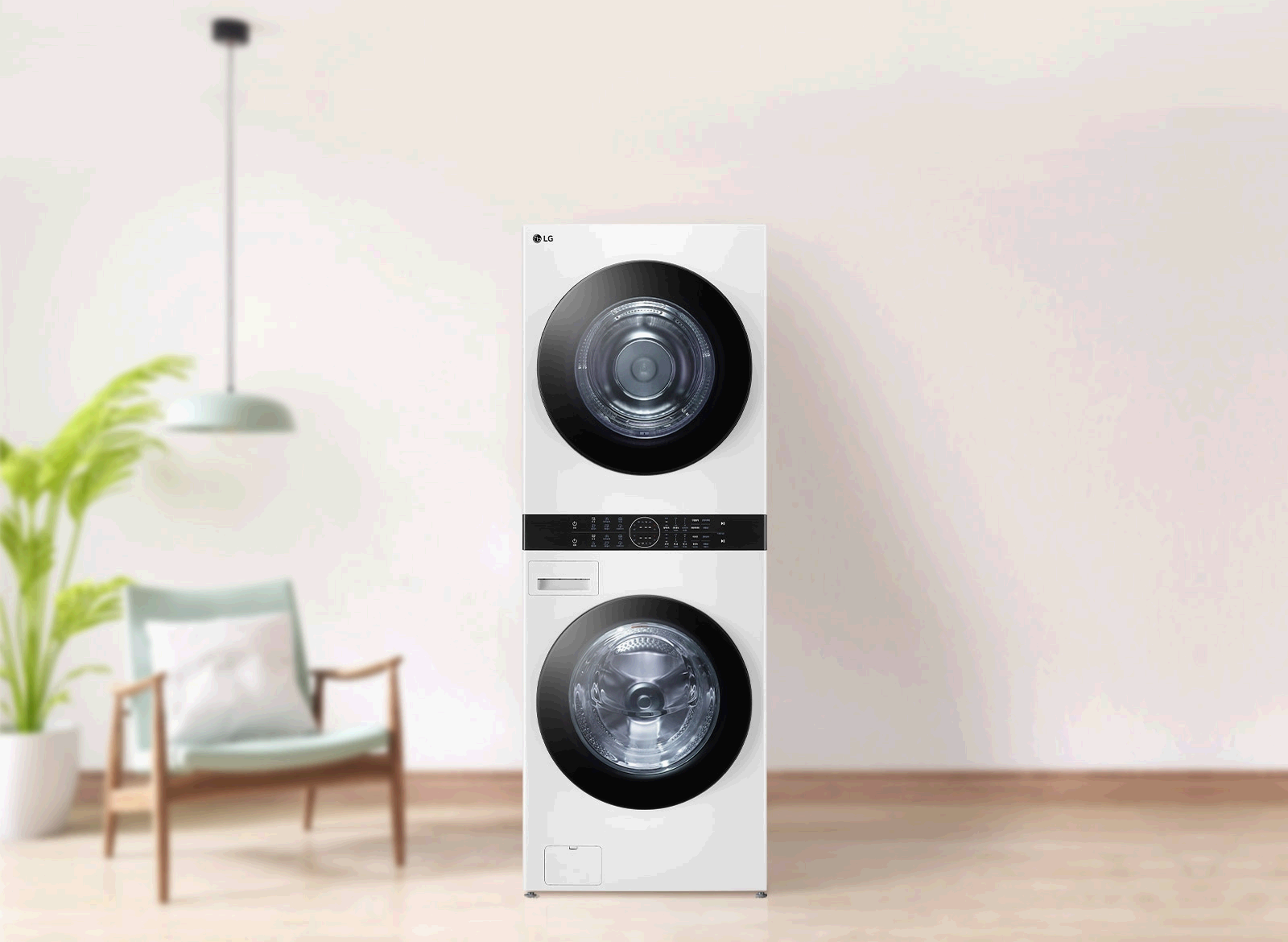 LG 트롬 오브제컬렉션 워시타워 W20WHN 제품 정면 이미지