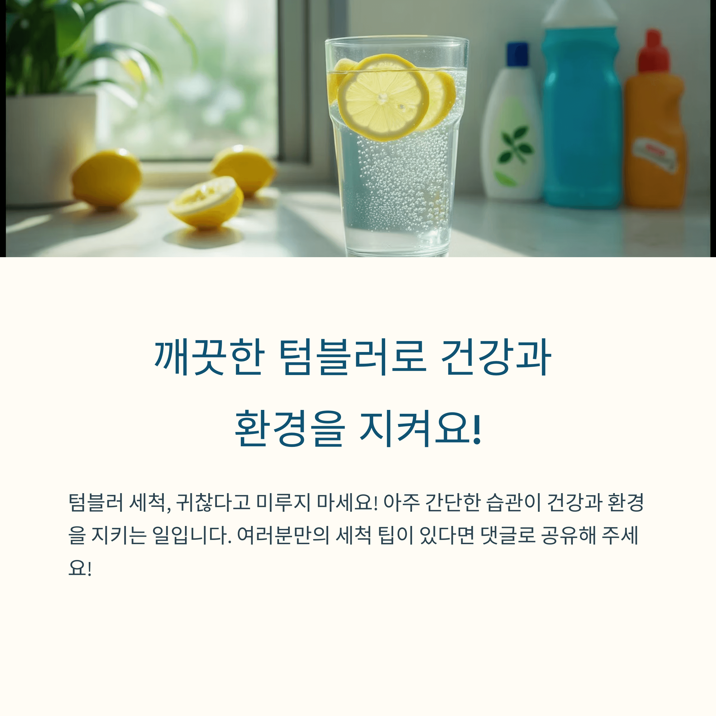 텀블러 세척법, 알고 계셨나요