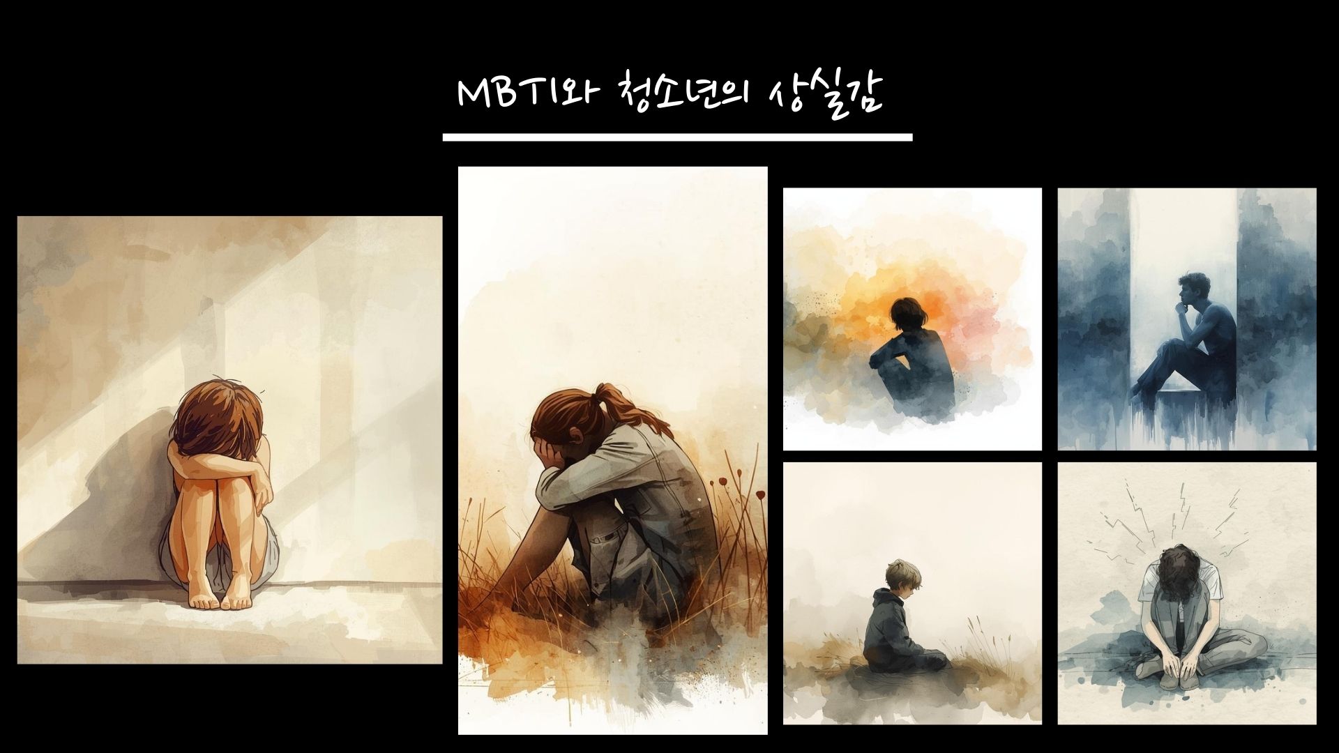 청소년의 상실감에 관한 목차 그림입니다