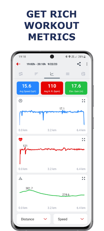 자전거 측정기 앱, 사이클링 거리, 시간, 속도 측정하기, 자전거를 탄 노선보기