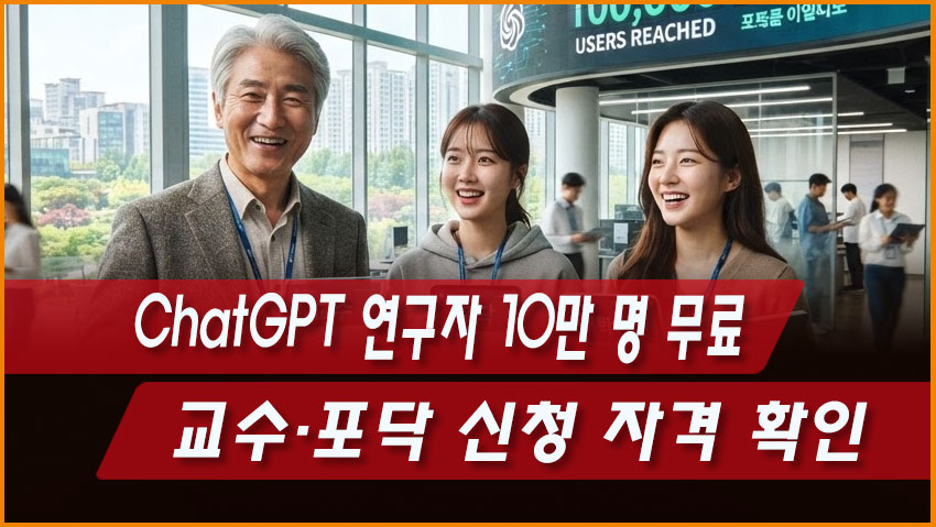 ChatGPT 연구자 10만 명 무료, 대학원생도 대상일까｜교수&middot;포닥 신청 자격 확인