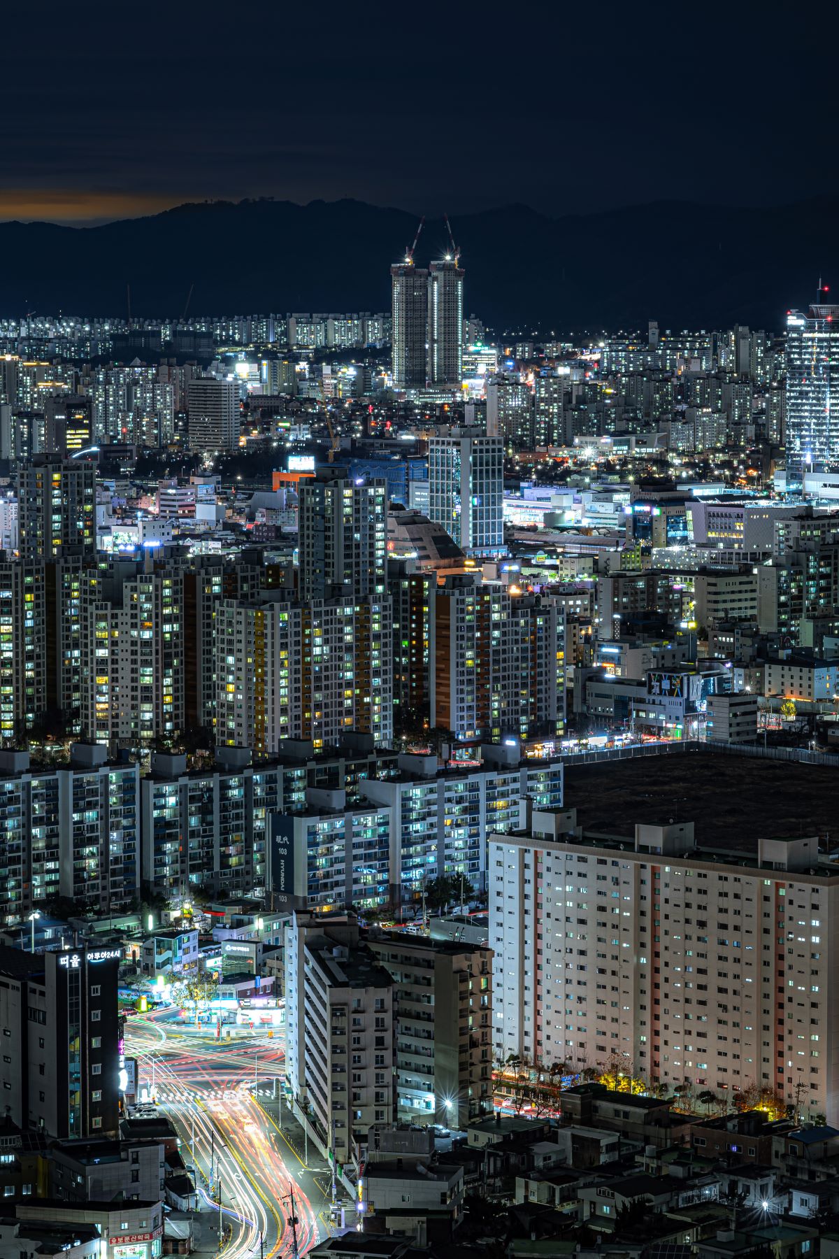 대전/보문산/전망대에서/바라본/야경/사진