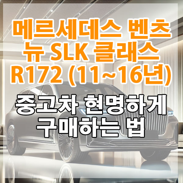 메르세데스 벤츠 뉴 SLK 클래스 R172 (11~16년) 중고차 현명하게 구매하는 법