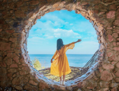 하슬라아트월드 동그라미 포토존